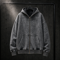 ASPHALT Vintage Wash Zip Hoodie