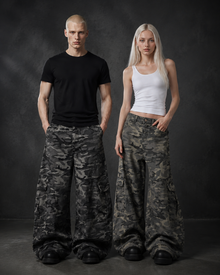 ASPHALT Camo Cargo Jeans – Extreme Wide Leg