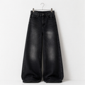 Metropolis Extreme Wide-Leg Jeans – Washed Black