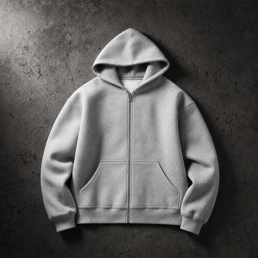 CONCRETE ZIP HOODIE
